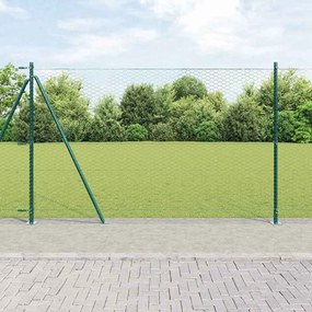 vidaXL Hexagon Fence Πράσινο 1,5x10 m Ατσάλι