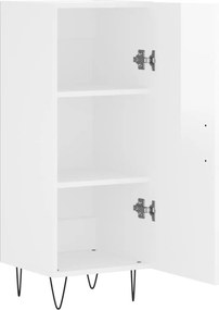 vidaXL Ντουλάπι Γυαλιστερό Λευκό 34,5x34x90 εκ. Επεξεργασμένο Ξύλο
