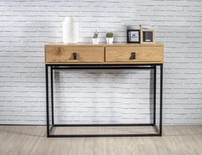 Kονσόλα Εισόδου Abbott Home Deco Factory με 2 συρτάρια και διαστάσεις 100x35x80.5cm - Απόχρωση Ξύλου