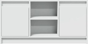 vidaXL Έπιπλο Τηλεόρασης με LED Λευκό 100x34x50 εκ. από Επεξ. Ξύλο
