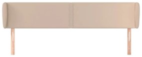vidaXL Κεφαλάρι με Πτερύγια Καπουτσίνο 183x23x78/88εκ. Συνθετικό Δέρμα