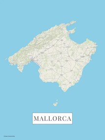 Χάρτης Mallorca color, (30 x 40 cm)