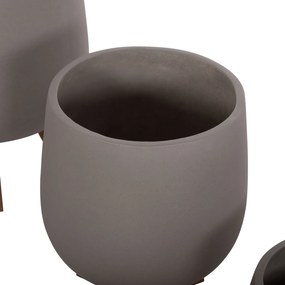 ΣΕΤ 3 ΓΛΑΣΤΡΕΣ ΜΕ TEAK ΒΑΣΕΙΣ TRYLL HM4681.03 FIBER CEMENT--ΓΚΡΙ