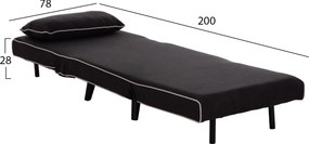 ΠΟΛΥΘΡΟΝΑ ΚΡΕΒΑΤΙ BRAXTON HM8425.03 ΜΑΥΡΟ ΥΦΑΣΜΑ 78x88x78Υεκ.