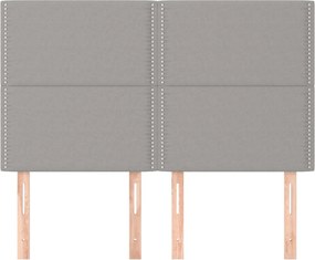 vidaXL Κεφαλάρι Ανοιχτό Γκρι 144x5x118/128 εκ. Ύφασμα