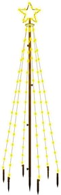 vidaXL Χριστουγεννιάτικο Δέντρο με Ακίδα 108 LED Θερμό Λευκό 180 εκ.