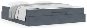 vidaXL Σκελετός Κρεβατιού Άλλο Σκούρο γκρι 180 x 200 cm Βελούδο