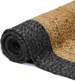 vidaXL Χαλί Περιοχής Σκούρο Γκρι 300 x 300 cm Γιούτα