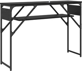 vidaXL ΤραπέζιΚονσόλας Μαύρη Οξυά 105x30x75εκ. Επεξεργασμένο ξύλο