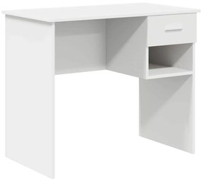vidaXL Γραφείο με συρτάρι Λευκό 90 x 49.5 x 75 εκ. Επεξεργασμένο ξύλο