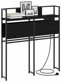 vidaXL Κεφαλάρι Αποθήκης Μαύρη δρυς 75 cm Επεξεργασμένο ξύλο
