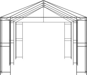 vidaXL Σκελετός Γκαζebo 6 x 3 m Μαύρο Ατσάλι