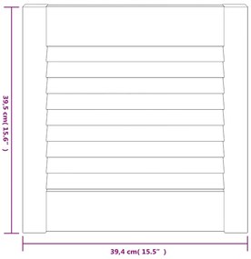 vidaXL Πορτάκια με Περσίδες 2 Τεμ. 39,5x39,4 εκ. από Μασίφ Ξύλο Πεύκου