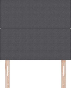 vidaXL Κεφαλάρι με κεφαλάρι Σκούρο Γκρι 80 cm Τεχνητό Δέρμα