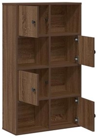 Βιβλιοθήκη Καφέ Δρυς 60x24x101,5 εκ. από Επεξεργασμένο Ξύλο - Καφέ