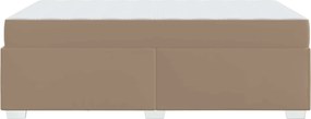 vidaXL Σκελετός Κρεβατιού Καπουτσίνο 90 x 200 cm ύφασμα