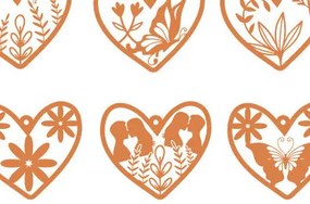 Σετ των 3 Intra απο ξύλο plywood 3mm-4mm πάχος 10 Ξύλινα Σκουλαρίκια Metal Art Δίασταση 3x3 cm INTRAFABR-89872783