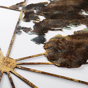 Decorative Metal Wall Accessory World Map Large - 1 Multicolor