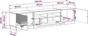 vidaXL 5 Τεμάχια LED Τηλεοπτικού Ντουλαπιού Artisan Δρυς