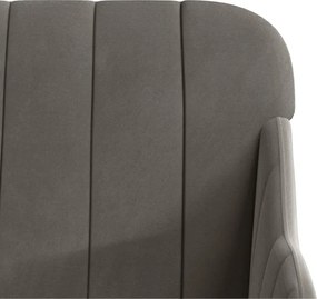 vidaXL Πολυθρόνα Σκούρο Γκρι 63x76x80 εκ. Βελούδινη
