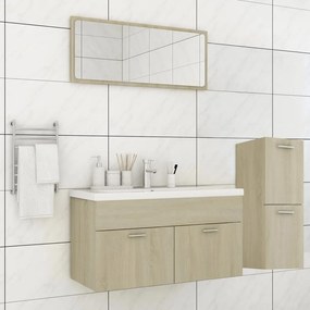 vidaXL Σετ Επίπλων Μπάνιου Sonoma Δρυς από Επεξεργασμένο Ξύλο