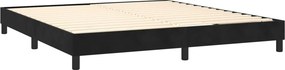 vidaXL Κρεβάτι Boxspring με Στρώμα Μαύρο 160x200 εκ. Βελούδινο