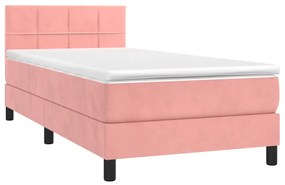 ΚΡΕΒΑΤΙ BOXSPRING ΜΕ ΣΤΡΩΜΑ ΡΟΖ 80 X 200 ΕΚ. ΒΕΛΟΥΔΙΝΟ 3141274