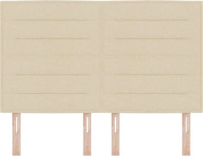 vidaXL Κεφαλάρι με κεφαλάρι Κρεμ 144 cm Τεχνητό Δέρμα