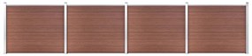 vidaXL Σετ Πάνελ Περίφραξης Καφέ 699 x 146 εκ. από WPC