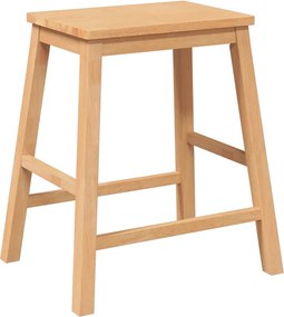 vidaXL Καρέκλες μπαρ 2 τεμάχια από μασίφ ξύλο καουτσούκ