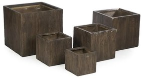 Artekko Ophix Γλάστρα Κεραμική Τετράγωνη (24x24x23)cm Artekko 8-0018-A
