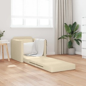 vidaXL Πολυθρόνα Κρεβάτι 2 σε 1 Κρεμ 74x77x81 εκ Υφάσμα