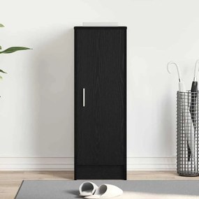 vidaXL Μαύρη Ντουλάπα Για Παπούτσια από Δρυς 32x35x92 εκ, Με Επεξεργασμένο Ξύλο