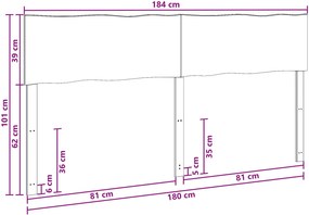 vidaXL Κεφαλάρι με φυσική άκρη ROSTOCK Λευκό 180 εκ.