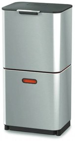 Κάδος Απορριμμάτων 2 Θέσεων Totem Max 60Lt 30060J 81,4x39x36,6cm Inox Joseph Joseph Ανοξείδωτο Ατσάλι