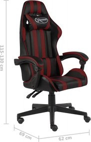 vidaXL Καρέκλα Racing Μαύρο / Λευκό από Συνθετικό Δέρμα
