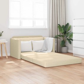 vidaXL Κρεβάτι καναπές 110cm Κρεμ ύφασμα
