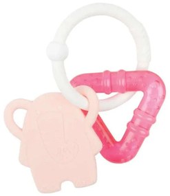 Μασητικό Με Κρίκο Ψύξης N877930 Σιλικόνη Pink-White Nattou Silicone