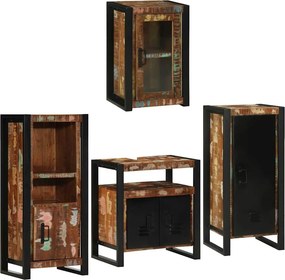 vidaXL Σετ Επίπλων Μπάνιου 4 τμχ. Πολύχρωμο 55 x 35 x 60 εκ.