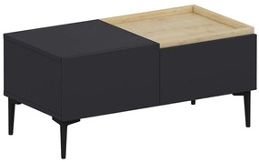 Τραπέζι Σαλονιού Mia 382NRC1529 91,8x45x38,6cm Anthracite-Oak