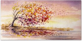Πίνακας σε καμβά "Tree In The Wind" Megapap ψηφιακής εκτύπωσης 140x70x3εκ.