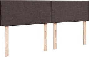 vidaXL Κρεβάτι Boxspring με Στρώμα Σκούρο Καφέ 180x200 εκ Υφασμάτινο