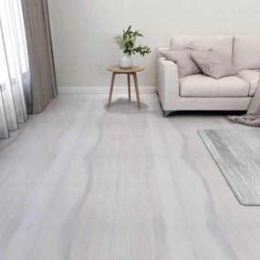 vidaXL Πλάκες Δαπέδου 5,11 τ.μ. 55 pcs PVC Λευκό και Ανοιχτό Γκρι