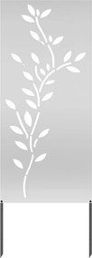 vidaXL Οθόνη Ιδιωτικότητας Κήπου Floral Ασημί 50 x 140 εκ