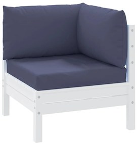 vidaXL Μαξιλάρια Παλέτας 3 τεμ. Ναυτικό Μπλε από Ύφασμα Oxford