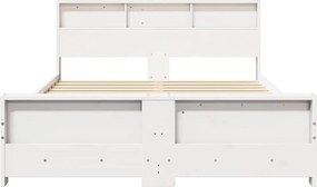vidaXL Σκελετός Κρεβατιού Λευκό 150 x 200 cm Επεξεργασμένο ξύλο