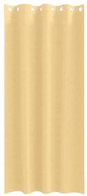 vidaXL Κουρτίνες με κουρτίνες 2 pcs Μπεζ 245x140εκ. Πολυεστέρας