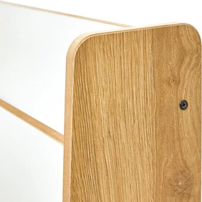 Ραφιέρα Crane pakoworld φυσικό-λευκό mdf 57x34x55εκ
