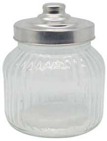 Βάζο Αποθήκευσης 817559 650ml Inox-Clear Ankor Metal, Glass