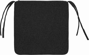 vidaXL Μαξιλάρια καθισμάτων 4 pcs Μαύρο 40 x 40 x 3 cm ύφασμα